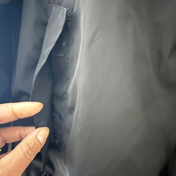 Eleven Paris Men's Black Oversized Boxy Curved Hem Nylon Bomber Jacket XL Urban - Picture 7 of 9